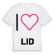 Jag älskar Lid t-shirt stort tryck