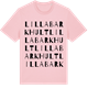 Pink Cotton t-shirt med Lilla Barkhult ordlek t-shirt