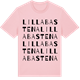 Pink Cotton t-shirt med Lilla Bastena ordlek t-shirt