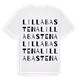 White t-shirt med Lilla Bastena ordlek t-shirt