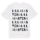 White t-shirt med Lilla Bastena ordlek t-shirt