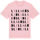 Pink Cotton t-shirt med Lilla Böslid ordlek t-shirt