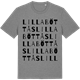 Mid Heather Gray t-shirt med Lilla Böttås ordlek t-shirt