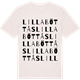 Vintage White t-shirt med Lilla Böttås ordlek t-shirt