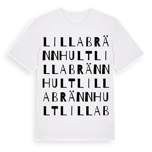 Lilla Brännhult ordlek t-shirt – ekologisk bomull t-shirt från Pinshirt
