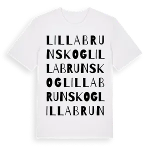 Lilla Brunskog ordlek t-shirt – ekologisk bomull t-shirt från Pinshirt