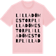 Pink Cotton t-shirt med Lilla Dömestorp ordlek t-shirt