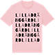 Pink Cotton t-shirt med Lilla Dränggård ordlek t-shirt