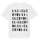 White t-shirt med Lilla Ekeryd ordlek t-shirt
