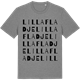 Mid Heather Gray t-shirt med Lilla Fladje ordlek t-shirt