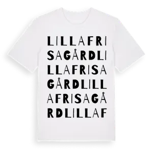 Lilla Frisagård ordlek t-shirt – ekologisk bomull t-shirt från Pinshirt
