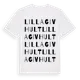 White t-shirt med Lilla Givhult ordlek t-shirt