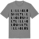 Mid Heather Gray t-shirt med Lilla Glöshult ordlek t-shirt