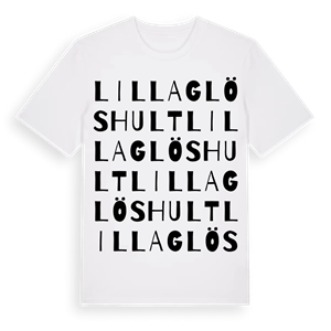 Lilla Glöshult ordlek t-shirt – ekologisk bomull t-shirt från Pinshirt