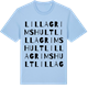 Blue Soul t-shirt med Lilla Grimshult ordlek t-shirt