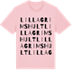 Pink Cotton t-shirt med Lilla Grimshult ordlek t-shirt