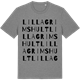 Mid Heather Gray t-shirt med Lilla Grimshult ordlek t-shirt