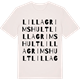 Vintage White t-shirt med Lilla Grimshult ordlek t-shirt