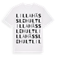 White t-shirt med Lilla Hässlehult ordlek t-shirt