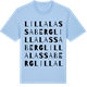 Blue Soul t-shirt med Lilla Lassaberg ordlek t-shirt