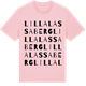 Pink Cotton t-shirt med Lilla Lassaberg ordlek t-shirt