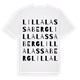 White t-shirt med Lilla Lassaberg ordlek t-shirt