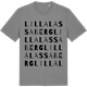 Mid Heather Gray t-shirt med Lilla Lassaberg ordlek t-shirt