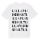 White t-shirt med Lilla Plingshult ordlek t-shirt