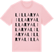Pink Cotton t-shirt med Lilla Rya ordlek t-shirt
