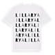 White t-shirt med Lilla Rya ordlek t-shirt