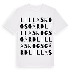Lilla Skogsgård ordlek t-shirt – ekologisk bomull t-shirt från Pinshirt