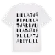White t-shirt med Lilla Tjärby ordlek t-shirt