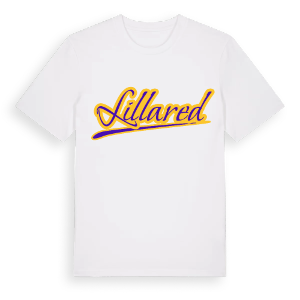 Lillared baseball t-shirt – ekologisk bomull t-shirt från Pinshirt