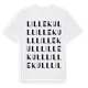 White t-shirt med Lillekull ordlek t-shirt
