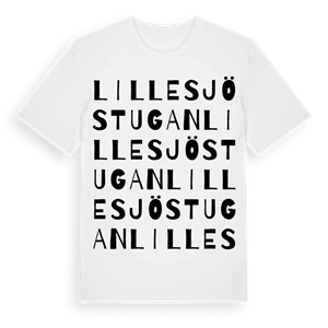 Lillesjöstugan ordlek t-shirt – ekologisk bomull t-shirt från Pinshirt