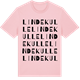 Pink Cotton t-shirt med Lindekulle ordlek t-shirt