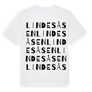 Lindesåsen ordlek t-shirt – ekologisk bomull t-shirt från Pinshirt