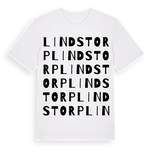 Lindstorp ordlek t-shirt – ekologisk bomull t-shirt från Pinshirt