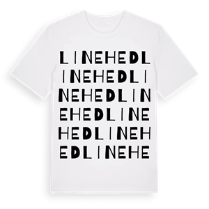 Linehed ordlek t-shirt – ekologisk bomull t-shirt från Pinshirt
