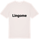 Vintage White t-shirt med Lingome fetstil t-shirt