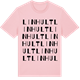 Pink Cotton t-shirt med Linhult ordlek t-shirt