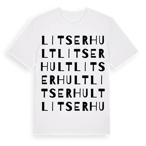 Litserhult ordlek t-shirt – ekologisk bomull t-shirt från Pinshirt