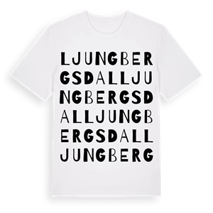 Ljungbergsdal ordlek t-shirt – ekologisk bomull t-shirt från Pinshirt
