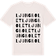 Vintage White t-shirt med Ljungbolet ordlek t-shirt