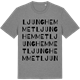 Mid Heather Gray t-shirt med Ljunghemmet ordlek t-shirt