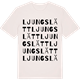 Vintage White t-shirt med Ljungslätt ordlek t-shirt