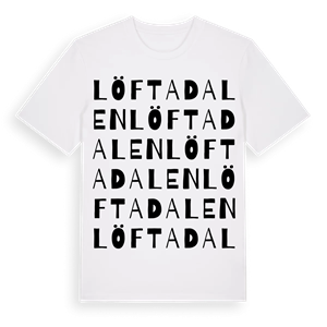 Löftadalen ordlek t-shirt – ekologisk bomull t-shirt från Pinshirt
