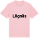 Pink Cotton t-shirt med Lögnäs fetstil t-shirt