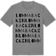 Mid Heather Gray t-shirt med Lommabacken ordlek t-shirt