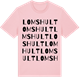 Pink Cotton t-shirt med Lomshult ordlek t-shirt